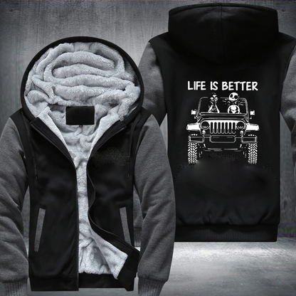 In A 4x4 Fleece Jacket