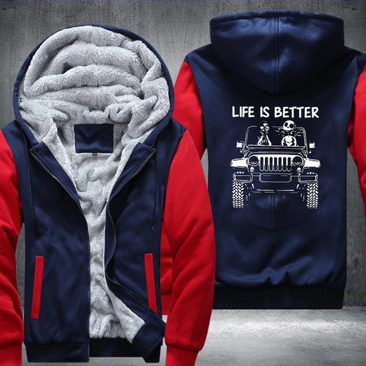 In A 4x4 Fleece Jacket