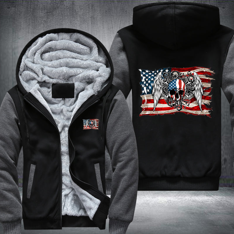 USA Skull Fleece Jacket