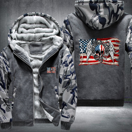 USA Skull Fleece Jacket