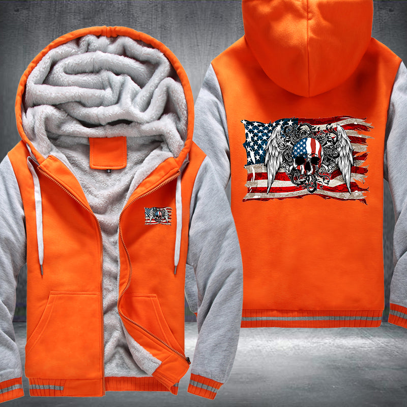 USA Skull Fleece Jacket