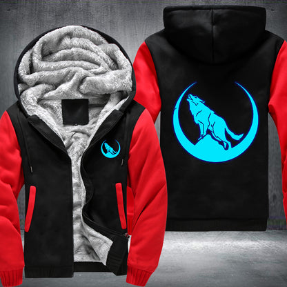 Luminous Howling Wolf Hoodie