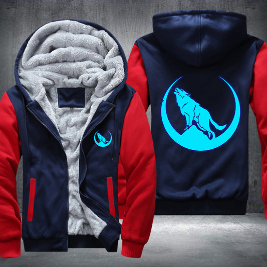 Luminous Howling Wolf Hoodie