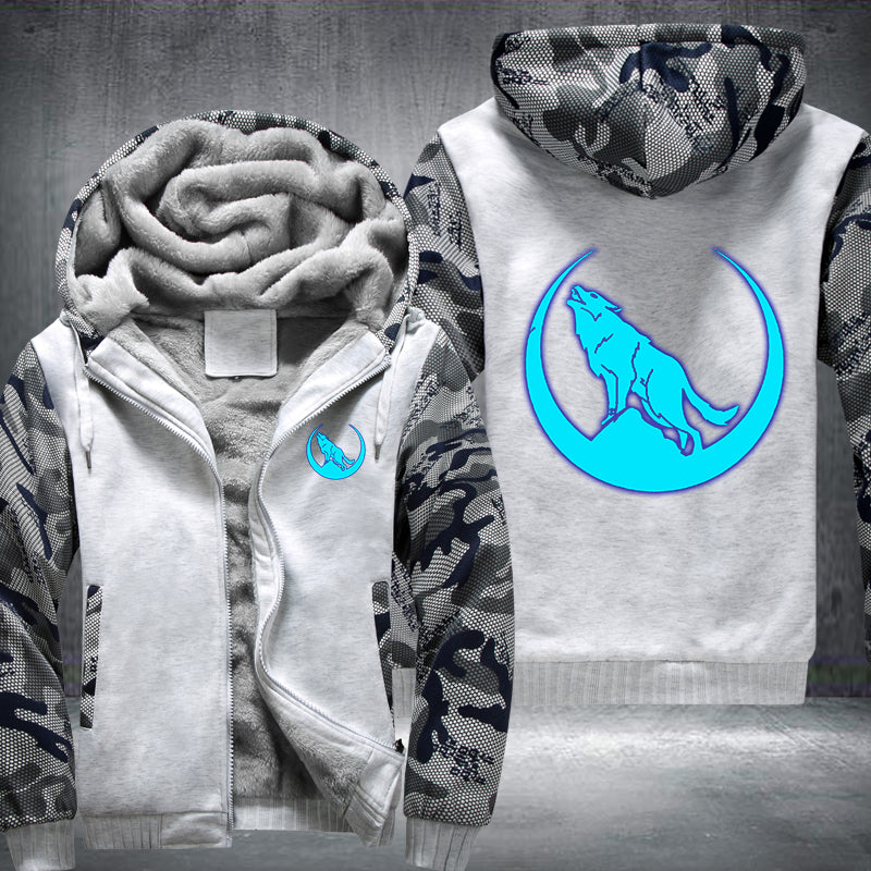 Luminous Howling Wolf Hoodie