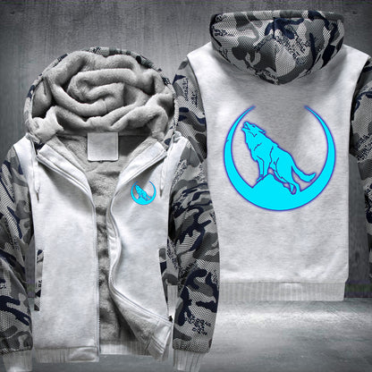 Luminous Howling Wolf Hoodie