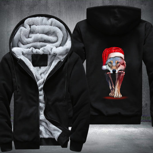 Wolf Christmas Fleece Hoodie