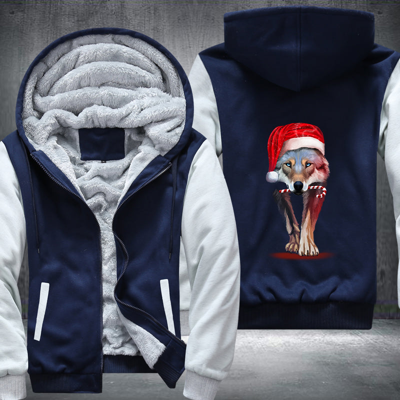 Wolf Christmas Fleece Hoodie