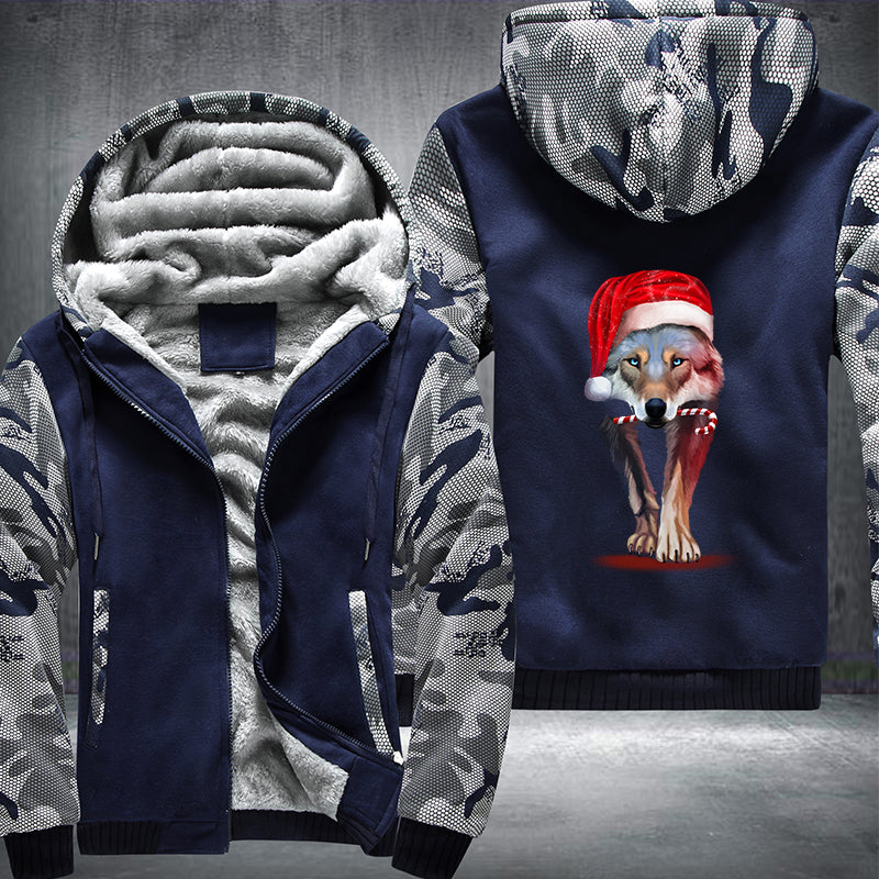 Wolf Christmas Fleece Hoodie