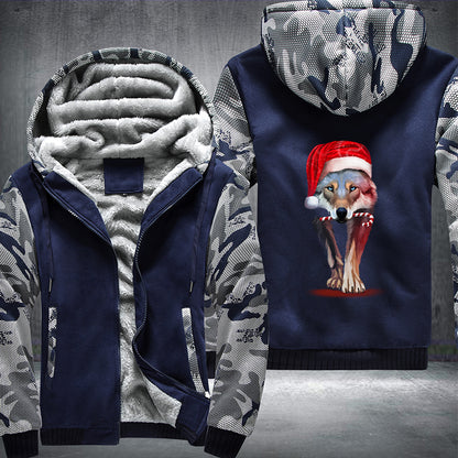 Wolf Christmas Fleece Hoodie