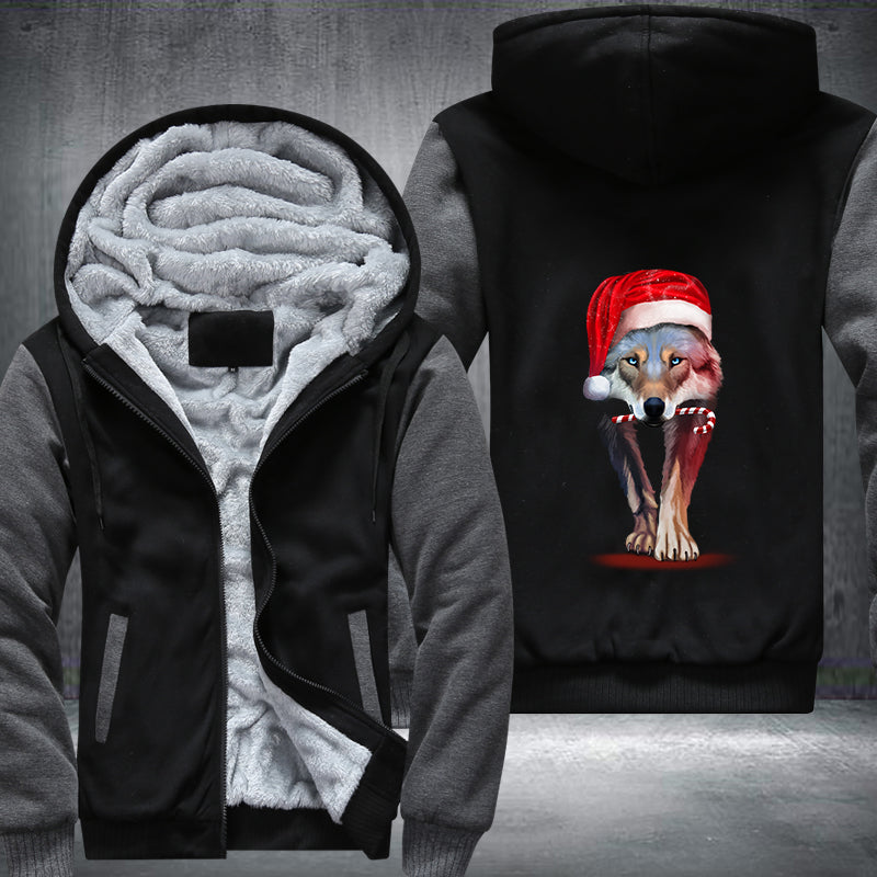 Wolf Christmas Fleece Hoodie