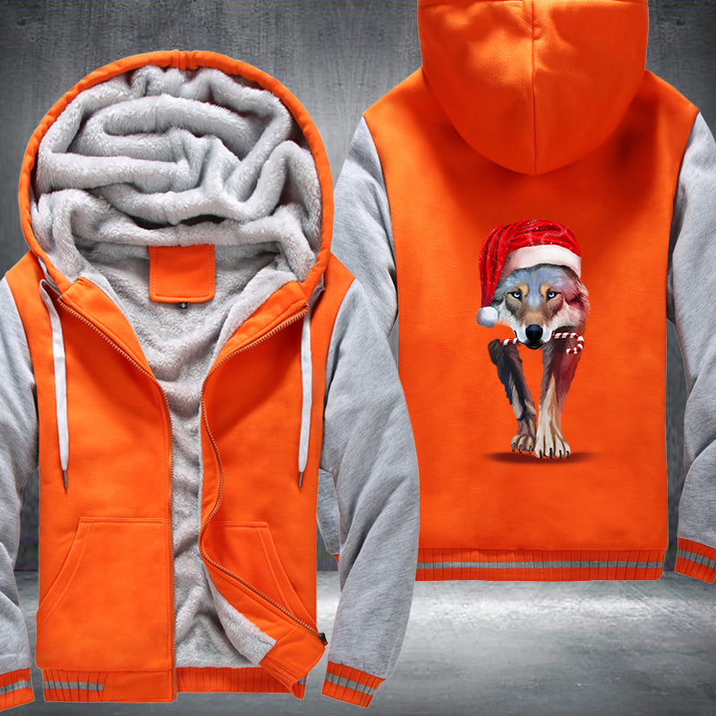Wolf Christmas Fleece Hoodie