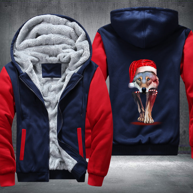 Wolf Christmas Fleece Hoodie