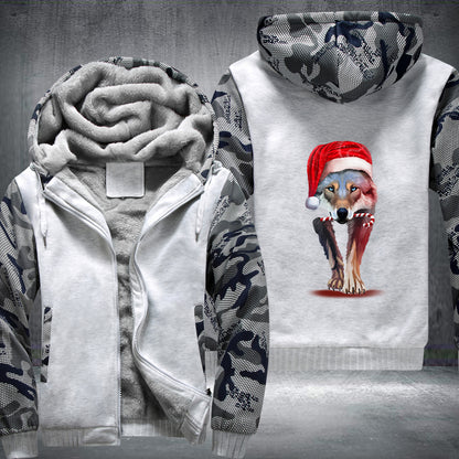 Wolf Christmas Fleece Hoodie