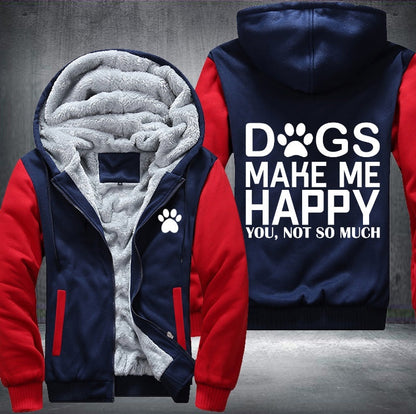 Dogs make me happy Fleece Jacket