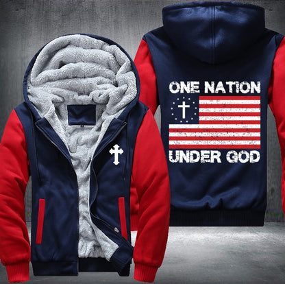One nation under god Fleece Jacket