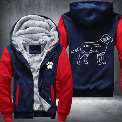 Dog body the good boy spot Fleece Jacket