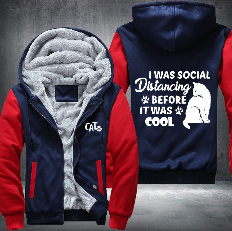 CAT I WAS SOCIAL Fleece Jacket