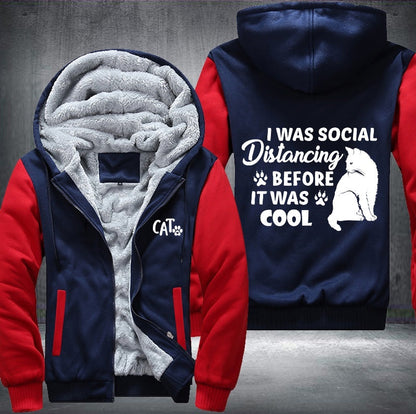 CAT I WAS SOCIAL Fleece Jacket