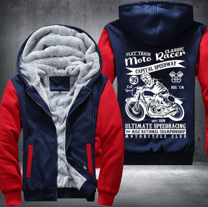 Flat track moto Fleece Jacket
