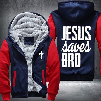 Jesus saved bro Fleece Jacket