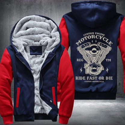 Custom engine motorcycle Fleece Jacket