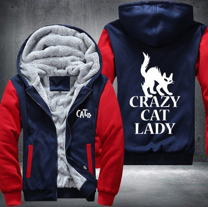 CRAZY CAT LADY Fleece Jacket
