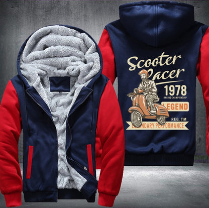 Scooter racer 1978 legend Fleece Jacket