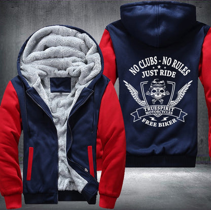 No clubs no rules just ride Fleece Jacket
