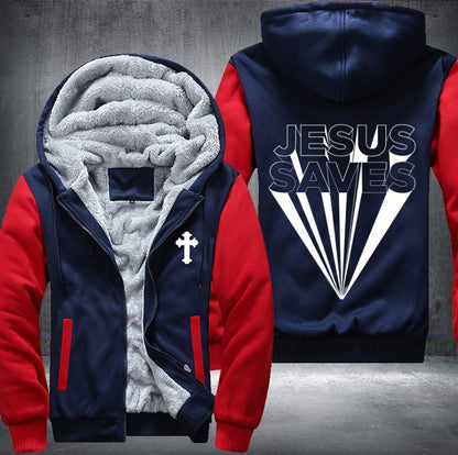 Jesus saves Fleece Jacket