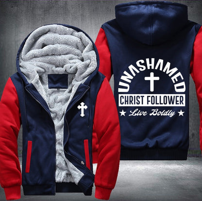 Unashaed christ follower Fleece Jacket