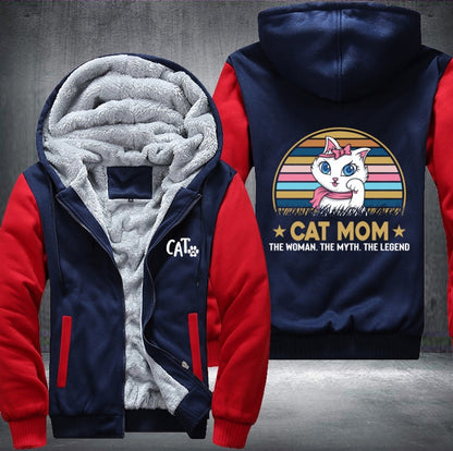 CAT MOM THE WOMAN THE MYTH THE LEGEND Fleece Jacket