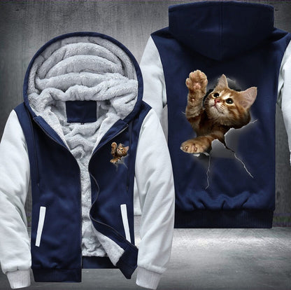 3D Cat Fleece Jacket