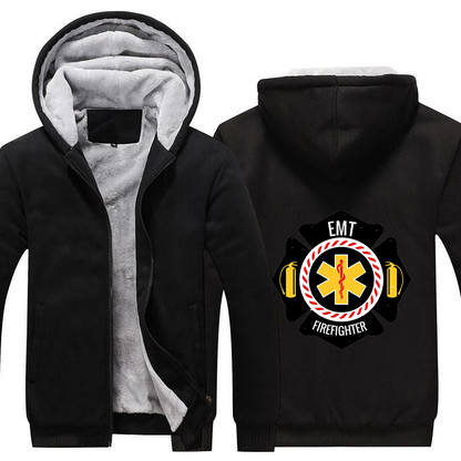 Firefighter EMT Fleece Hoodie