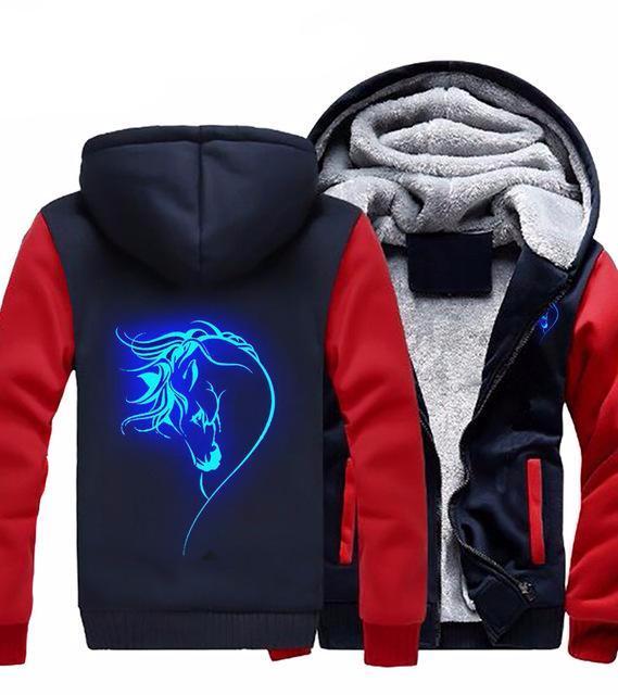 Horse Face Glowing Hoodie
