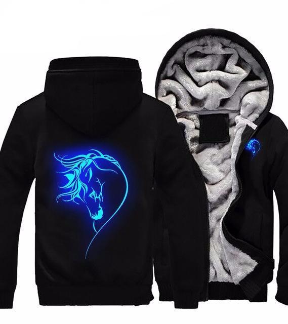 Horse Face Glowing Hoodie
