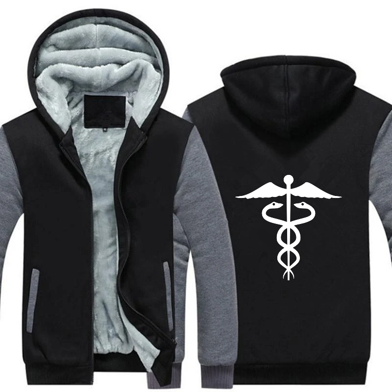 Medical Caduceus Fleece Jacket (Customize)